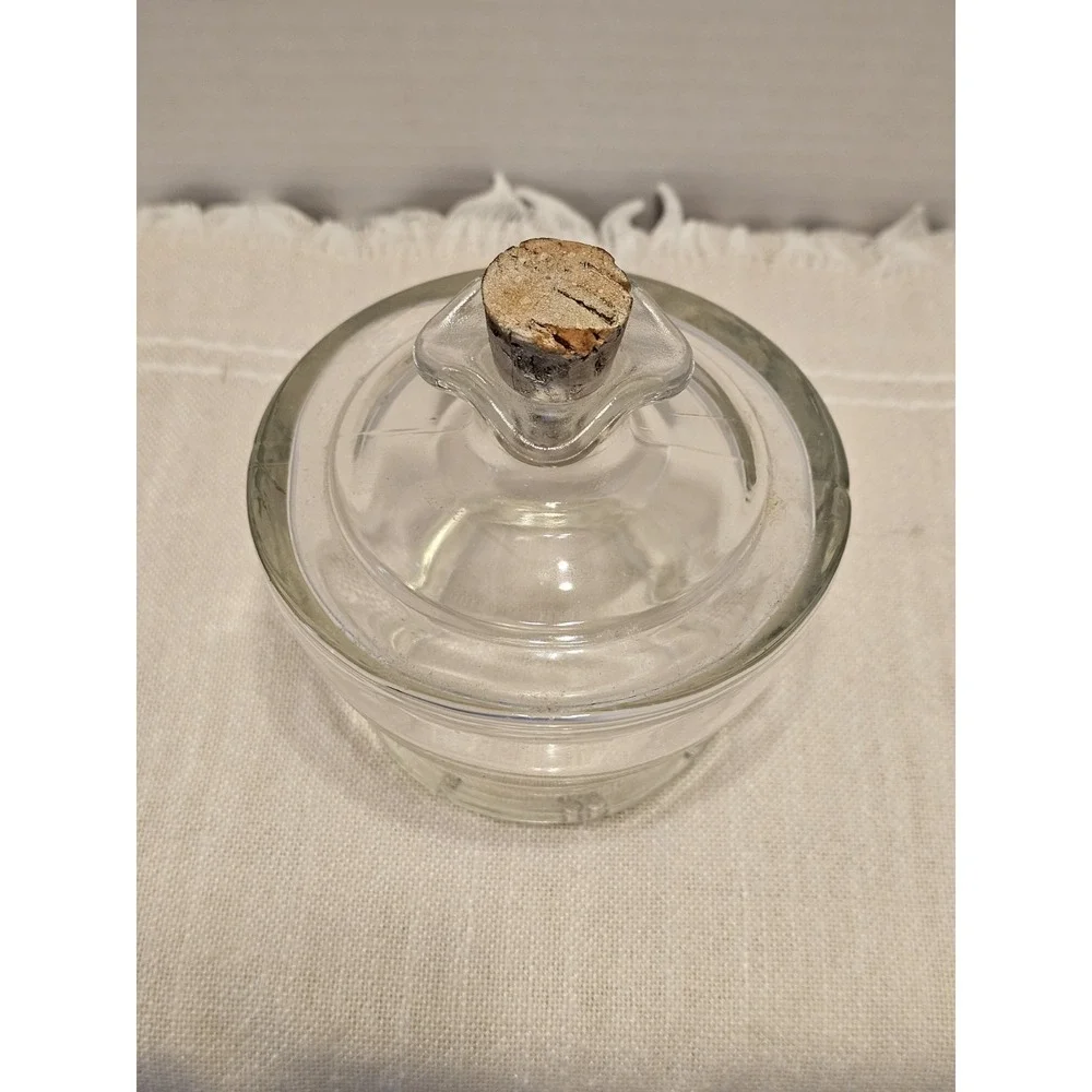 Vintage Clear Designed Glass Decanter Cork Stopper 3.5